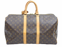 画像をギャラリービューアに読み込む, LOUIS VUITTON ルイヴィトン キーポル 45 ボストンバッグ M41428 モノグラム 旅行 美品 中古 39763