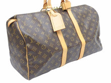 画像をギャラリービューアに読み込む, LOUIS VUITTON ルイヴィトン キーポル 45 ボストンバッグ M41428 モノグラム 旅行 美品 中古 39763
