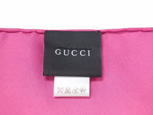 画像をギャラリービューアに読み込む, GUCCI グッチ 美品 スカーフ シルク 総柄 花×女性柄 ピンク マルチカラー ユニセックス 39805