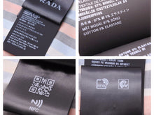 画像をギャラリービューアに読み込む, PRADA プラダ 美品 22SS ストライプシャツ バヤデール バヤデレストライプ ボウリングカラー 三角形パッチ オレンジ 39896