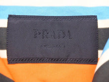 画像をギャラリービューアに読み込む, PRADA プラダ 美品 22SS ストライプシャツ バヤデール バヤデレストライプ ボウリングカラー 三角形パッチ オレンジ 39896