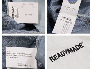 世界20本 READYMADE×MURAKAMI TAKASHI レディメイド×村上隆 フラワーパッチデニムパンツ RE-CO-BL-TK-00-03 メンズ 未使用 N39826