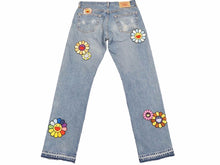 Load image into Gallery viewer, 世界20本 READYMADE×MURAKAMI TAKASHI レディメイド×村上隆 フラワーパッチデニムパンツ RE-CO-BL-TK-00-03 メンズ 未使用 N39826