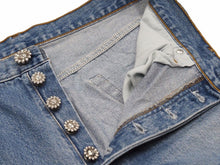 Load image into Gallery viewer, 世界20本 READYMADE×MURAKAMI TAKASHI レディメイド×村上隆 フラワーパッチデニムパンツ RE-CO-BL-TK-00-03 メンズ 未使用 N39826