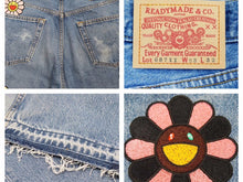 Load image into Gallery viewer, 世界20本 READYMADE×MURAKAMI TAKASHI レディメイド×村上隆 フラワーパッチデニムパンツ RE-CO-BL-TK-00-03 メンズ 未使用 N39826