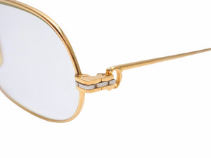 Cartier カルティエ メガネ ヴィンテージ SERIE LIMITEE ゴールド 135 メンズ 中古 39847