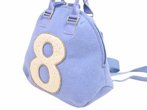 muta × bonfanti ムータ ボンファティ８ バッグパック ２WAY ハンドバッグ ブルー ドット柄 ラインストーン 美品 39867