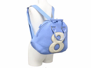 muta × bonfanti ムータ ボンファティ８ バッグパック ２WAY ハンドバッグ ブルー ドット柄 ラインストーン 美品 39867