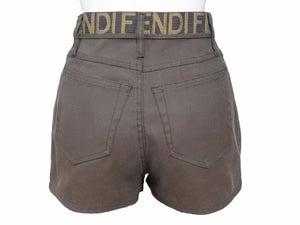 FENDI フェンディ ヴィンテージ ショートパンツ ブラウン サイズ40 レディース 良好 39883 正規品