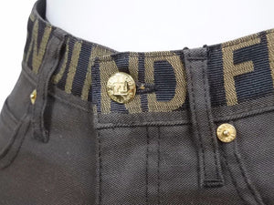FENDI フェンディ ヴィンテージ ショートパンツ ブラウン サイズ40 レディース 良好 39883 正規品