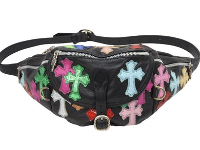 クロムハーツ CHROME HEARTS マルチクロスパッチ スナットパック ボディーバッグ 美品 中古 39919 正規品