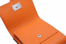 画像をギャラリービューアに読み込む, HERMES エルメス ベアン レクトベルソ 二つ折り財布 オレンジ レディース 女性 レザー エプソン 美品 中古 39944