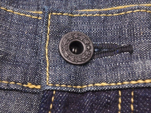 KAPITAL キャピタル MOTTAINAI デニムパンツ ツートン レア エコ 牛乳パックラベル ブルー イエロー メンズ 美品 39954 正規品