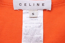 Load image into Gallery viewer, セリーヌ 美品 Tシャツ 半袖 カットソー コットン トリオンフ トップス スタッズ オレンジ レディース サイズS 39956