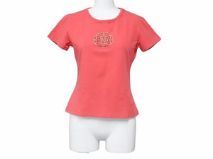 CELINE セリーヌ ライトストーン トリオンフ Tシャツ カットソー コットン トップス レッド レディース サイズM 中古 39957