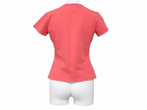 CELINE セリーヌ ライトストーン トリオンフ Tシャツ カットソー コットン トップス レッド レディース サイズM 中古 39957