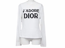 Load image into Gallery viewer, Christian Dior クリスチャンディオール カットソー ロングスリーブ J’ADORE コットン トップス レディース サイズF40 中古 39959