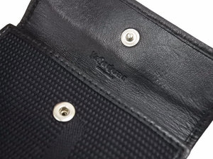 Yves Saint Laurent イヴサンローラン ショルダーポーチ ミニ キャンバス レザー YSLロゴ ユニセックス 中古 39976