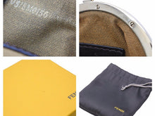 画像をギャラリービューアに読み込む, FENDI フェンディ コインケース ズッカ 柄 財布 小銭入れ がま口 ロゴ ブラウン シルバー 金具 ユニセックス 中古 39981