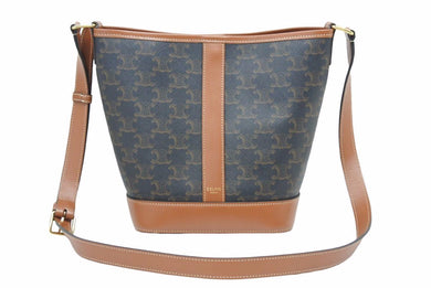 CELINE セリーヌ スモール バケット バッグ トリオンフ キャンバス 22SS 191442CAS.04LU ショルダーバッグ 中古 39992