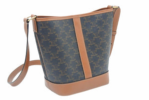 CELINE セリーヌ スモール バケット バッグ トリオンフ キャンバス 22SS 191442CAS.04LU ショルダーバッグ 中古 39992