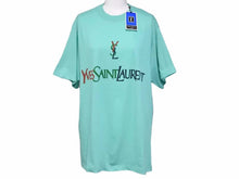 画像をギャラリービューアに読み込む, YVES SAINT LAURENT イヴサンローラン トップス t-shirts 半袖 サイズS グリーン メンズ 未使用品 40224