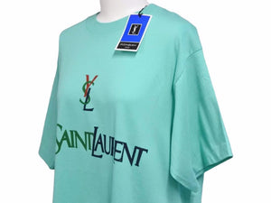 YVES SAINT LAURENT イヴサンローラン トップス t-shirts 半袖 サイズS グリーン メンズ 未使用品 40224