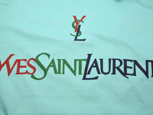 YVES SAINT LAURENT イヴサンローラン トップス t-shirts 半袖 サイズS グリーン メンズ 未使用品 40224