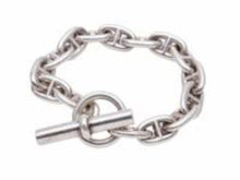 画像をギャラリービューアに読み込む, HERMES エルメス シェーヌダンクル 15コマ ブレスレット 58.1g MM シルバー 925 アクセサリー 中古 40025