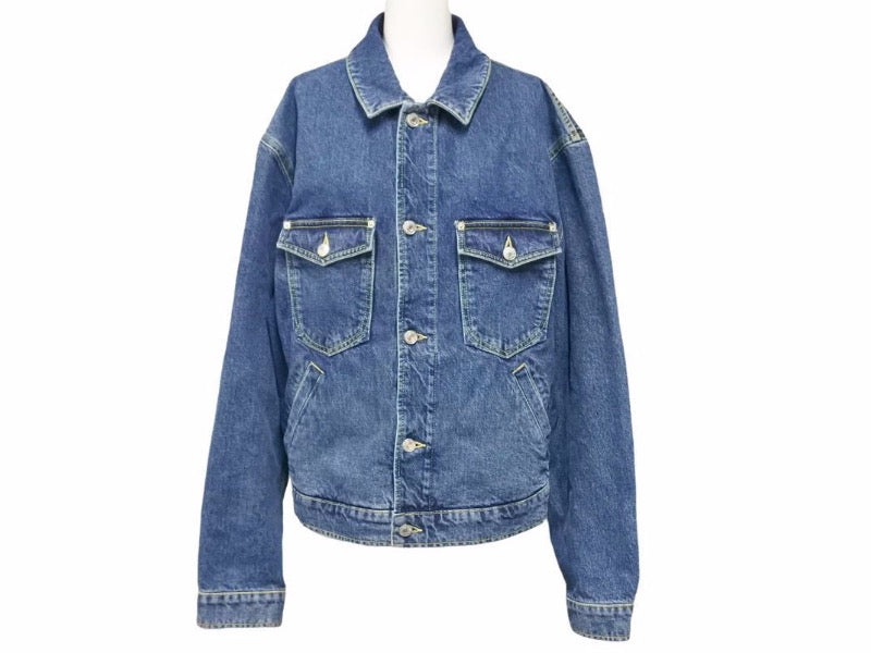22SS KENZO ケンゾー ボケフラワーデニムトラッカージャケット NIGO FC55DV301CEI メンズ サイズL 美品 N40053