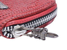 Load image into Gallery viewer, CHROME HEARTS クロムハーツ コインケース ジップウォレット財布 レッド 良好 中古 40079
