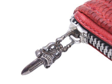 Load image into Gallery viewer, CHROME HEARTS クロムハーツ コインケース ジップウォレット財布 レッド 良好 中古 40079
