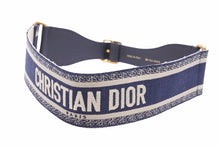 Load image into Gallery viewer, 美品 Christian Dior ディオール ベルト ネイビー エンブロイダリー キャンバス 50-MA-0220 75 中古 40092