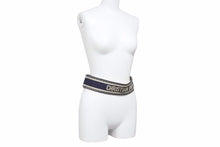 Load image into Gallery viewer, 美品 Christian Dior ディオール ベルト ネイビー エンブロイダリー キャンバス 50-MA-0220 75 中古 40092