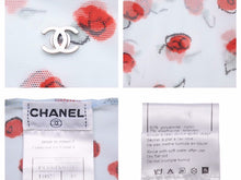 Load image into Gallery viewer, CHANEL シャネル 半袖Tシャツ レーストップス 99S シースルー ココマーク ロゴ 総柄 リンゴ レディース 中古 40106