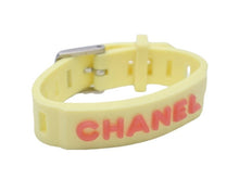 Load image into Gallery viewer, CHANEL シャネル ブレスレット バングル ラバー ヴィンテージ 99P イエロー レッド 中古 40116