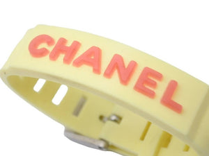 CHANEL シャネル ブレスレット バングル ラバー ヴィンテージ 99P イエロー レッド 中古 40116