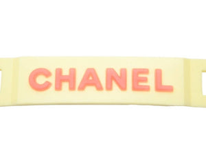 CHANEL シャネル ブレスレット バングル ラバー ヴィンテージ 99P イエロー レッド 中古 40116