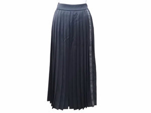 OFF WHITE オフホワイト プリーツワイドパンツ サイドロゴテープ サイズ36 OWCA064E18748067 ブラック レディース 良好 40195