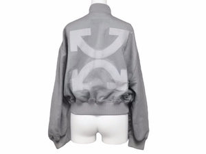 OFF WHITE オフホワイト バッククロスドアロー ナイロンブルゾン メッシュ サイズ36 OWEA156R19A39062 レディース 良好 40196