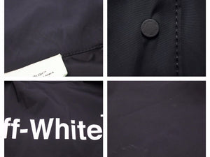 OFF WHITE オフホワイト バックロゴプリントナイロンブルゾン シェルジャケット サイズ38 OWEA156R19A39062 レディース 良好 40197