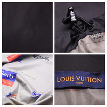 画像をギャラリービューアに読み込む, LOUIS VUITTON ルイヴィトン 半袖ナイロンシャツ ブルゾン ロゴ RM192M OSE HHS11W ブラック メンズ サイズ46 中古 40200
