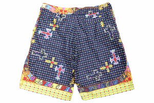 ヴェルサーチ ヴェルサーチ 水着 海パン プリントスイムパンツ スイムウェア 総柄 サイズ54 メンズ 中古 46223 美品