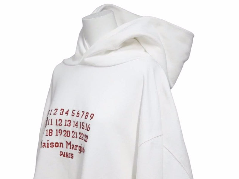 MAISON MARGIELA メゾンマルジェラ パーカー カレンダーロゴ ホワイト