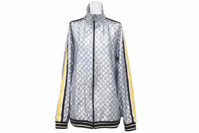 GUCCI グッチジャケット グッチ 2019ss 546898 ラミネートスパークリング メンズ GGジャージー シルバー XS 中古 40228 