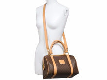 Load image into Gallery viewer, セリーヌ CELINE セリーヌ スピーディ 25cm 2WAY スト付き ハンドバッグ カバン ボストン マカダム ブラウン 極美品 中古 40384