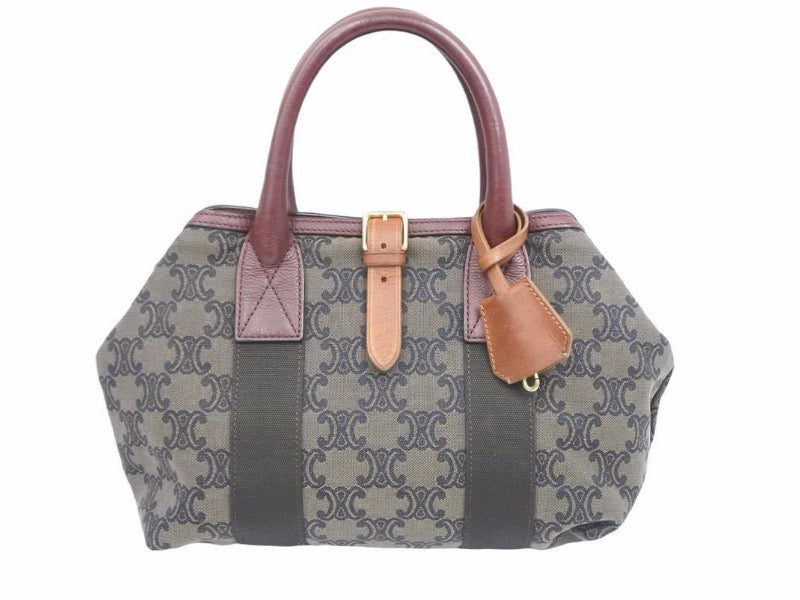 CELINE セリーヌ ヴィンテージ ハンドバッグ トリオンフ柄 ブラウン 美品 40400