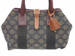 CELINE セリーヌ ヴィンテージ ハンドバッグ トリオンフ柄 ブラウン 美品 40400