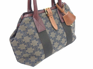 CELINE セリーヌ ヴィンテージ ハンドバッグ トリオンフ柄 ブラウン 美品 40400