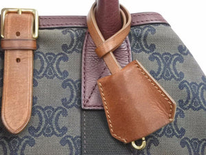 CELINE セリーヌ ヴィンテージ ハンドバッグ トリオンフ柄 ブラウン 美品 40400